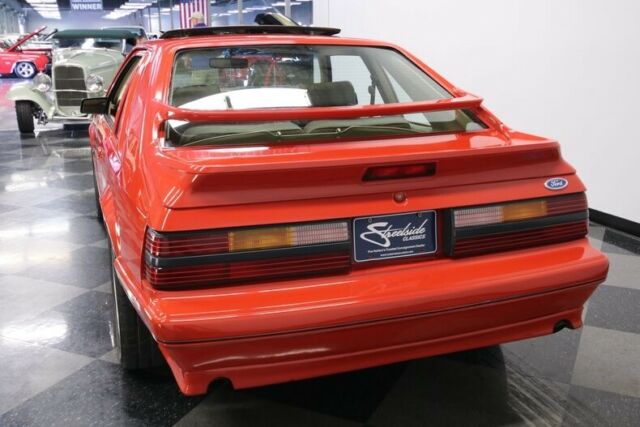 1985 Red Ford Mustang Hatchback