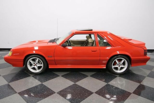 1985 Red Ford Mustang Hatchback