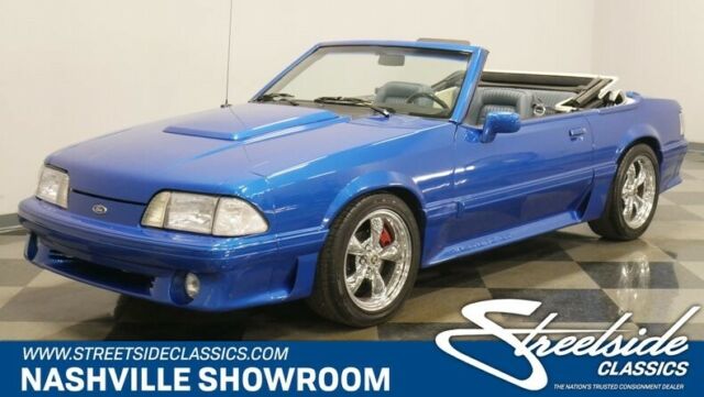1988 Blue Ford Mustang Convertible