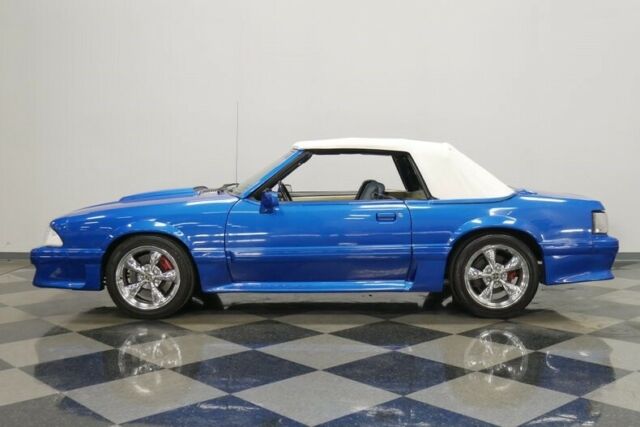 1988 Blue Ford Mustang Convertible