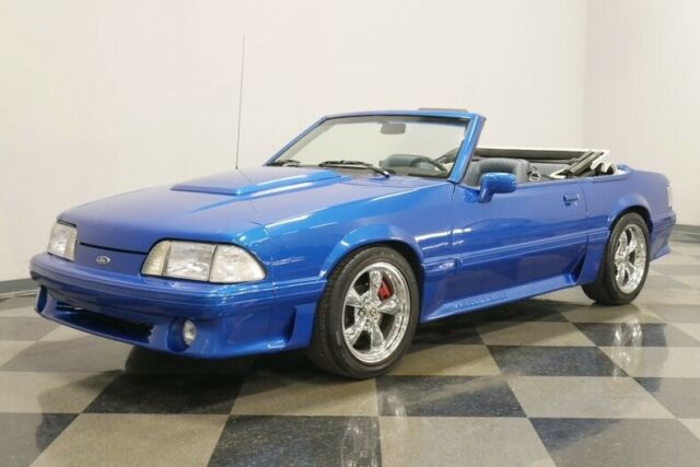 1988 Blue Ford Mustang Convertible