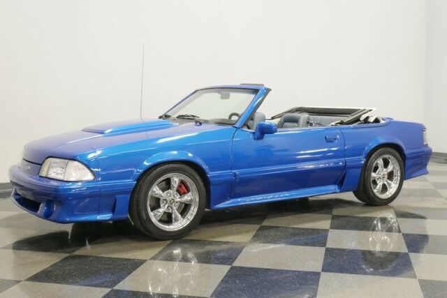 1988 Blue Ford Mustang Convertible