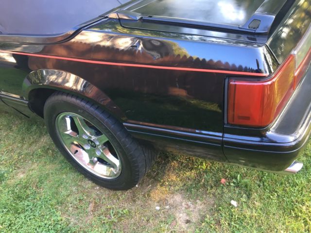 1989 Black Ford Mustang Convertible