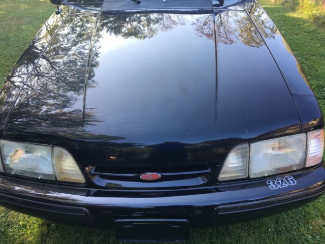 1989 Black Ford Mustang Convertible