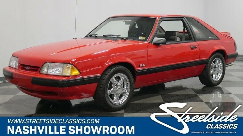 1990 Red Ford Mustang Coupe