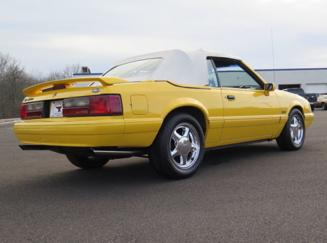 1993 Yellow Ford Mustang Convertible