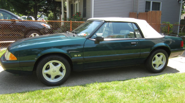 1991 Green Ford Mustang Convertible
