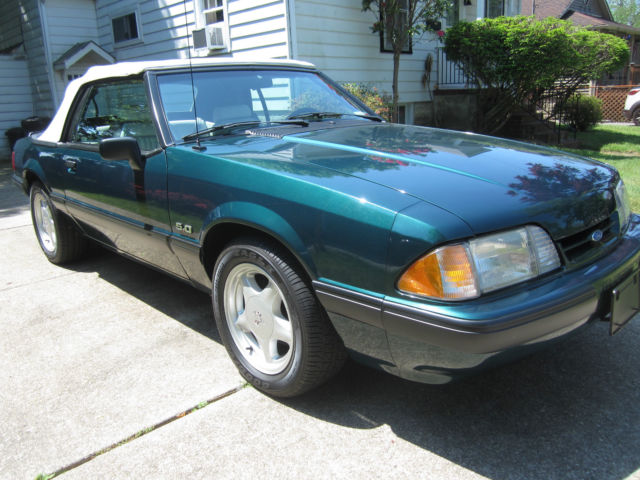 1991 Green Ford Mustang Convertible