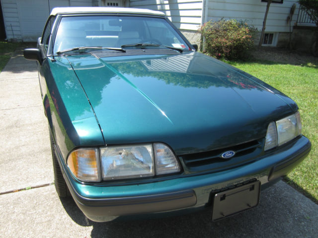 1991 Green Ford Mustang Convertible