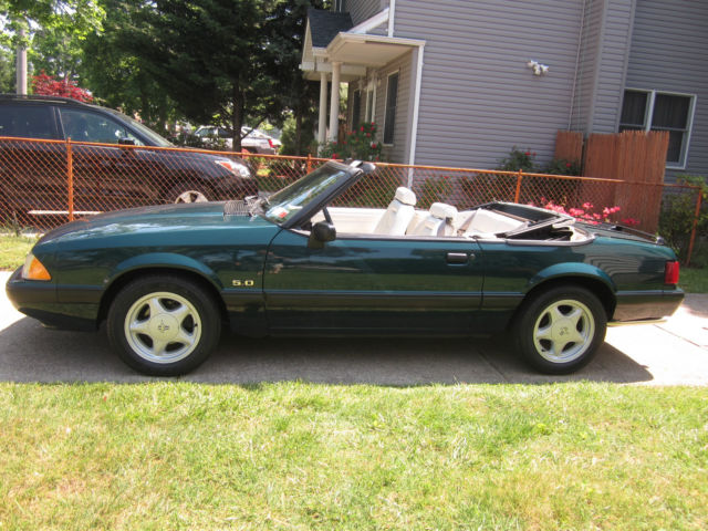 1991 Green Ford Mustang Convertible