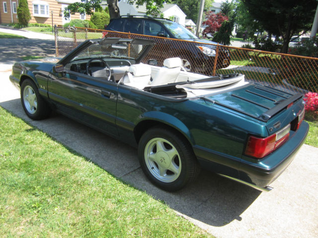 1991 Green Ford Mustang Convertible