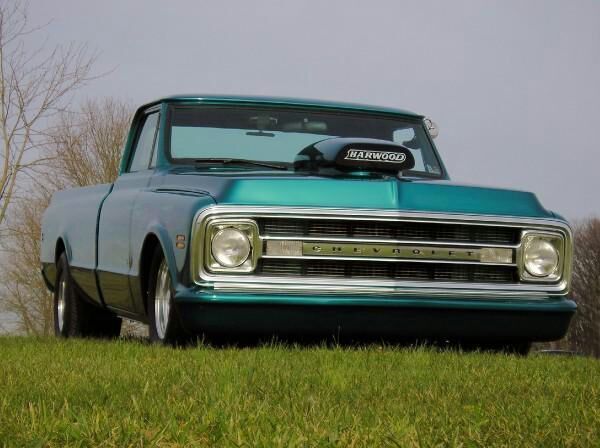 1970 dark blue green terquois Chevrolet C-10 truck