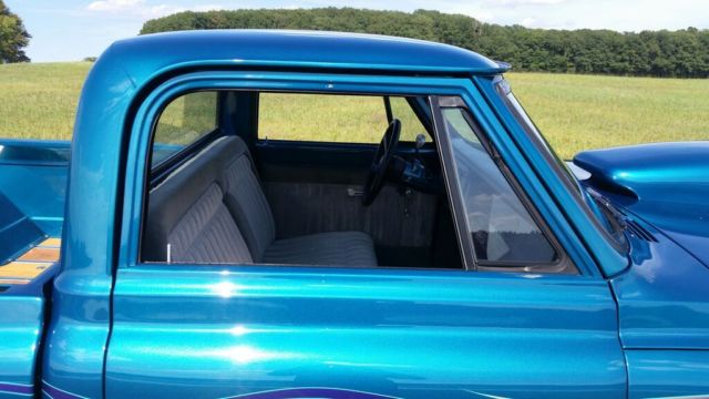1970 dark blue green terquois Chevrolet C-10 truck
