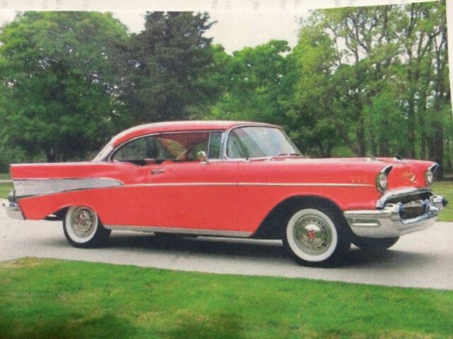 1957 red Chevrolet Bel Air 2dr hardtop