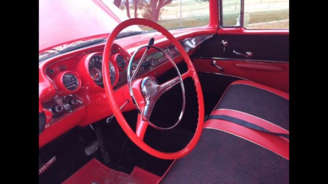 1957 red Chevrolet Bel Air 2dr hardtop
