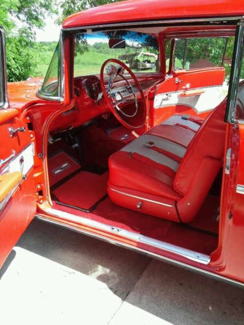 1957 Red Chevrolet Bel Air/150/210 2 door hard top
