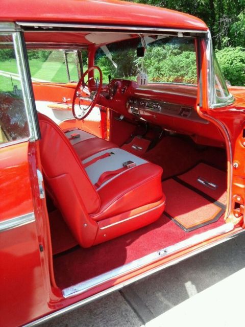 1957 Red Chevrolet Bel Air/150/210 2 door hard top