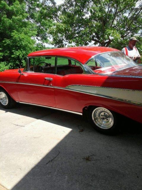 1957 Red Chevrolet Bel Air/150/210 2 door hard top