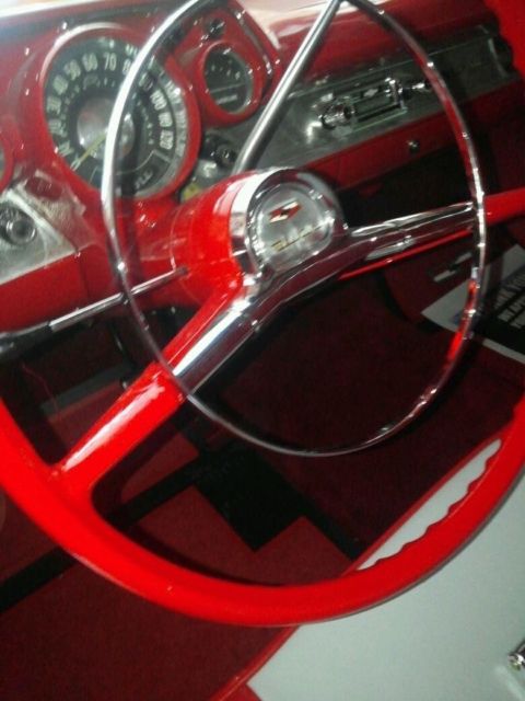 1957 Red Chevrolet Bel Air/150/210 2 door hard top