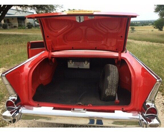 1957 red Chevrolet Bel Air 2dr hardtop