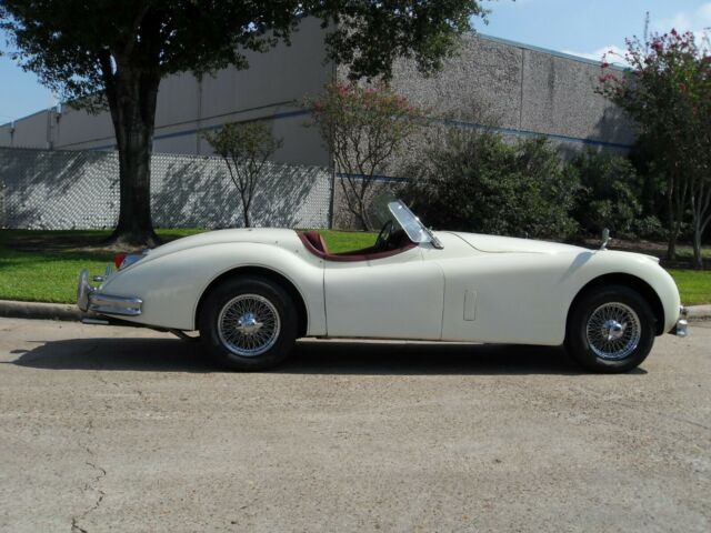 1955 White Jaguar XK Convertible