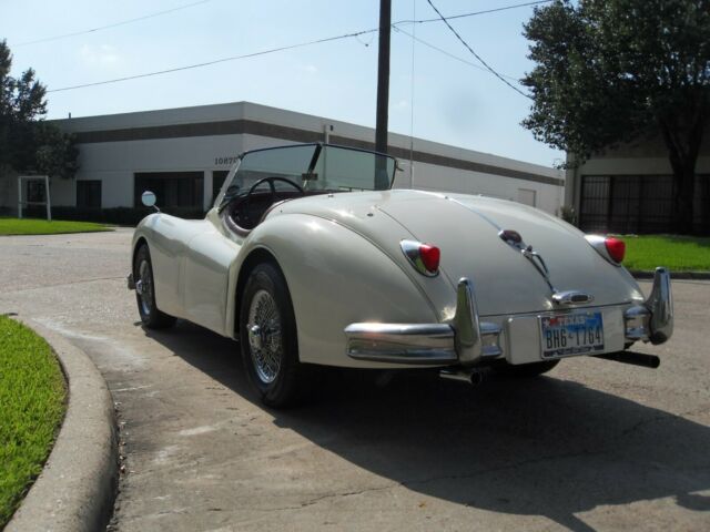 1955 White Jaguar XK Convertible