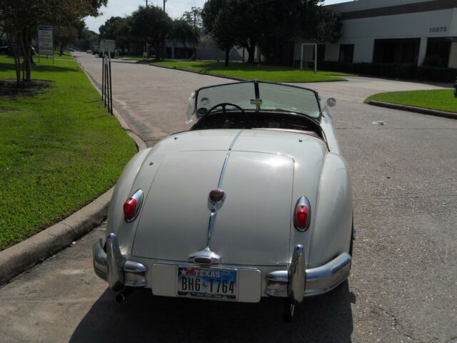 1955 White Jaguar XK Convertible
