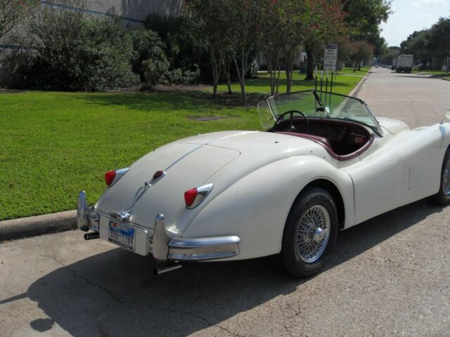 1955 White Jaguar XK Convertible