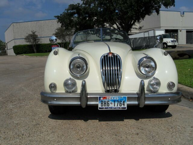 1955 White Jaguar XK Convertible