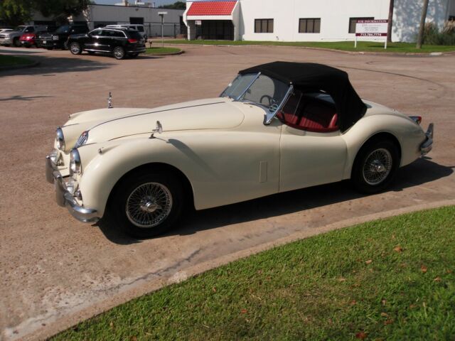 1955 White Jaguar XK Convertible