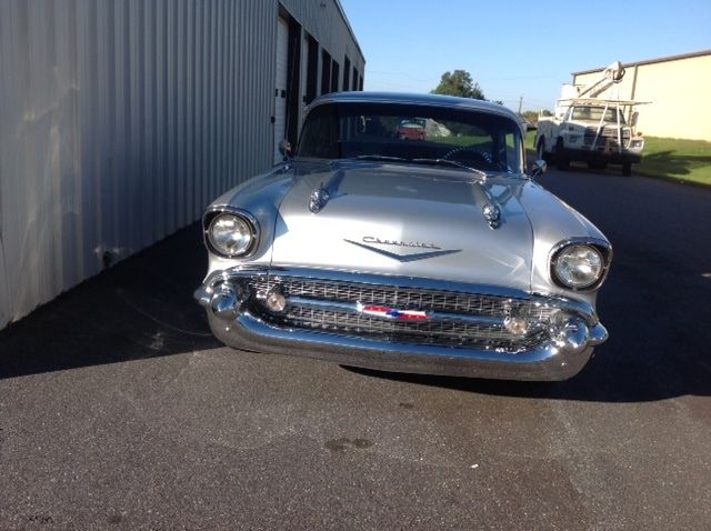 1957 Silver Chevrolet Bel Air/150/210 2 Door Hard Top