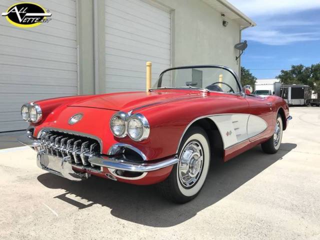 1959 Red Chevrolet Corvette Convertible