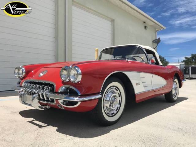 1959 Red Chevrolet Corvette Convertible