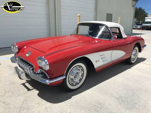 1959 Red Chevrolet Corvette Convertible