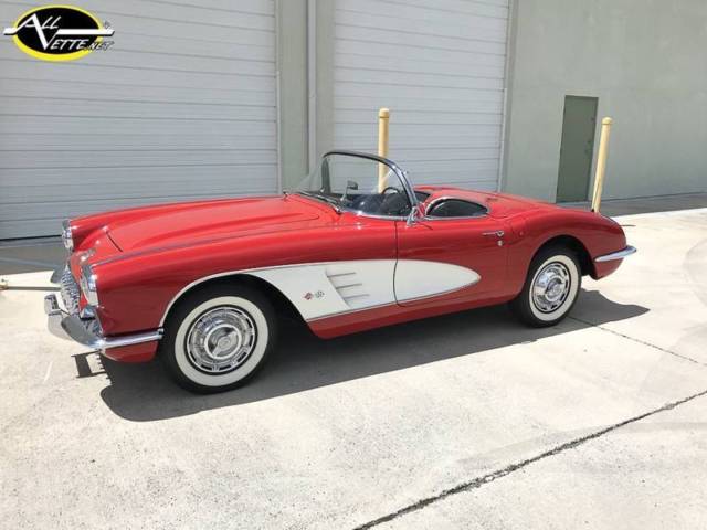 1959 Red Chevrolet Corvette Convertible