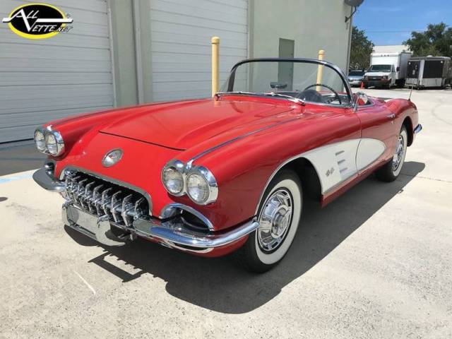 1959 Red Chevrolet Corvette Convertible