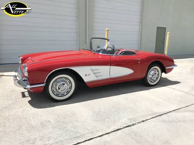 1959 Red Chevrolet Corvette Convertible