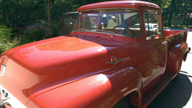 1956 Red Ford F-100 Pickup (Truck)