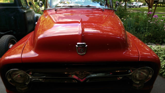 1956 Red Ford F-100 Pickup (Truck)