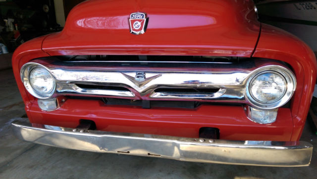 1956 Red Ford F-100 Pickup (Truck)