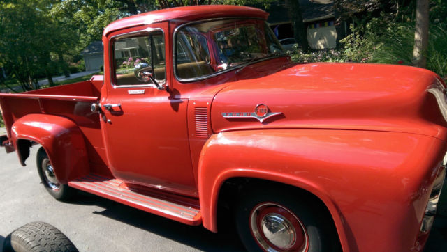 1956 Red Ford F-100 Pickup (Truck)
