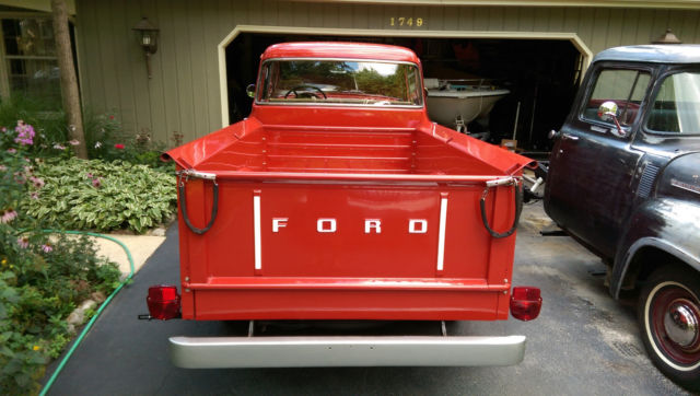 1956 Red Ford F-100 Pickup (Truck)