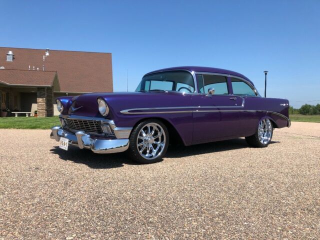 1956 Blue Chevrolet Bel Air/150/210 Sedan