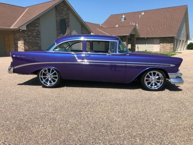 1956 Blue Chevrolet Bel Air/150/210 Sedan