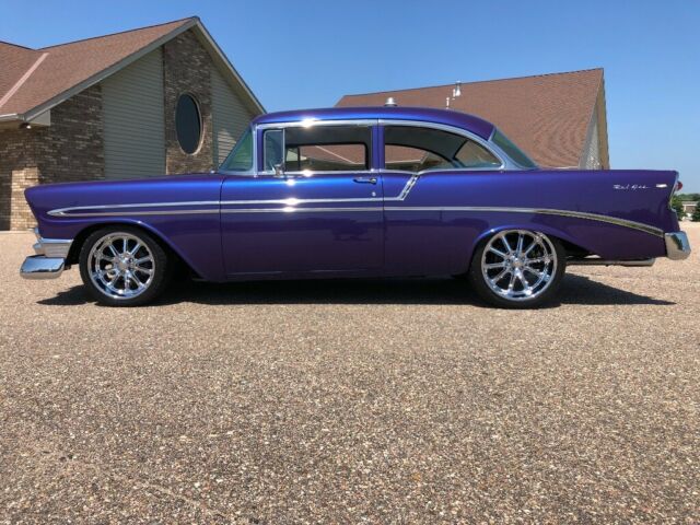 1956 Blue Chevrolet Bel Air/150/210 Sedan