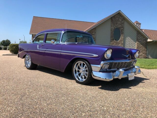 1956 Blue Chevrolet Bel Air/150/210 Sedan