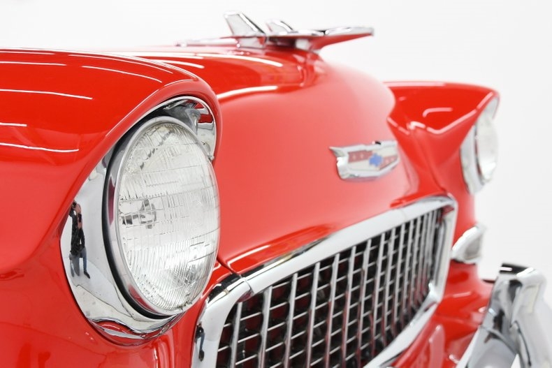 1955 Red Chevrolet Bel Air/150/210 Hardtop
