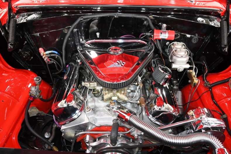 1955 Red Chevrolet Bel Air/150/210 Hardtop