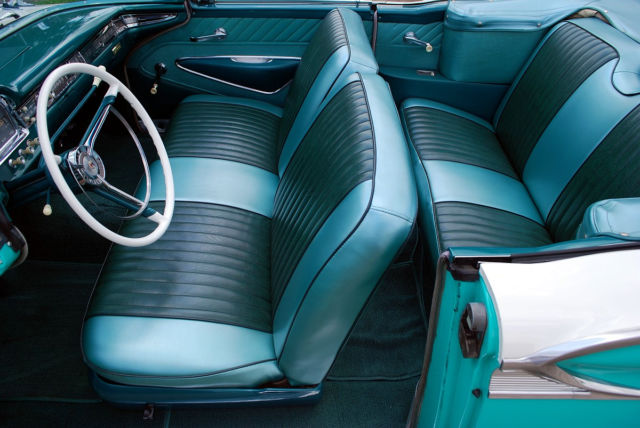 1959 Turquoise & White Ford Galaxie Convertible