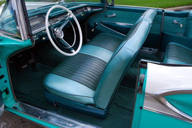1959 Turquoise & White Ford Galaxie Convertible